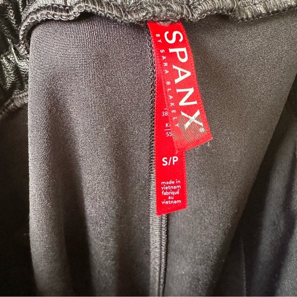 Spanx Leather-Like Jogger Pant Black Faux Leather Pocket High Waist 20283R - Picture 9 of 14